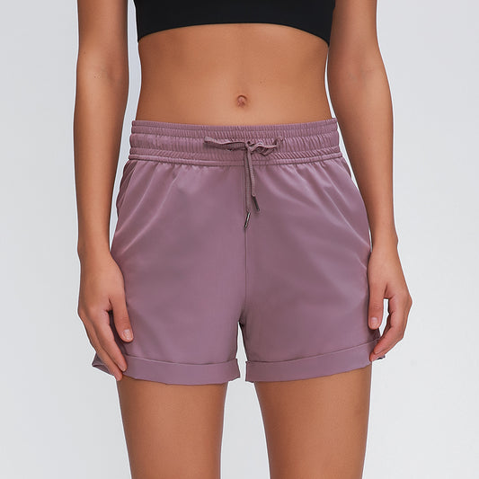 Solid color yoga shorts