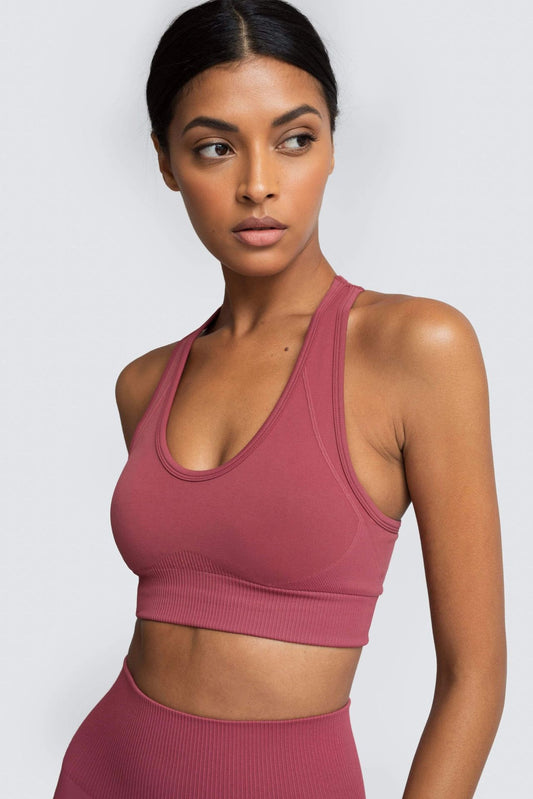 Seamless Knitted Hip Yoga Bra