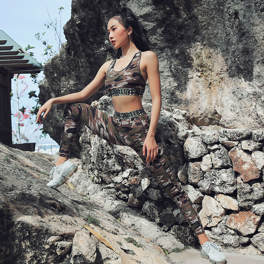 Camouflage yoga leggings