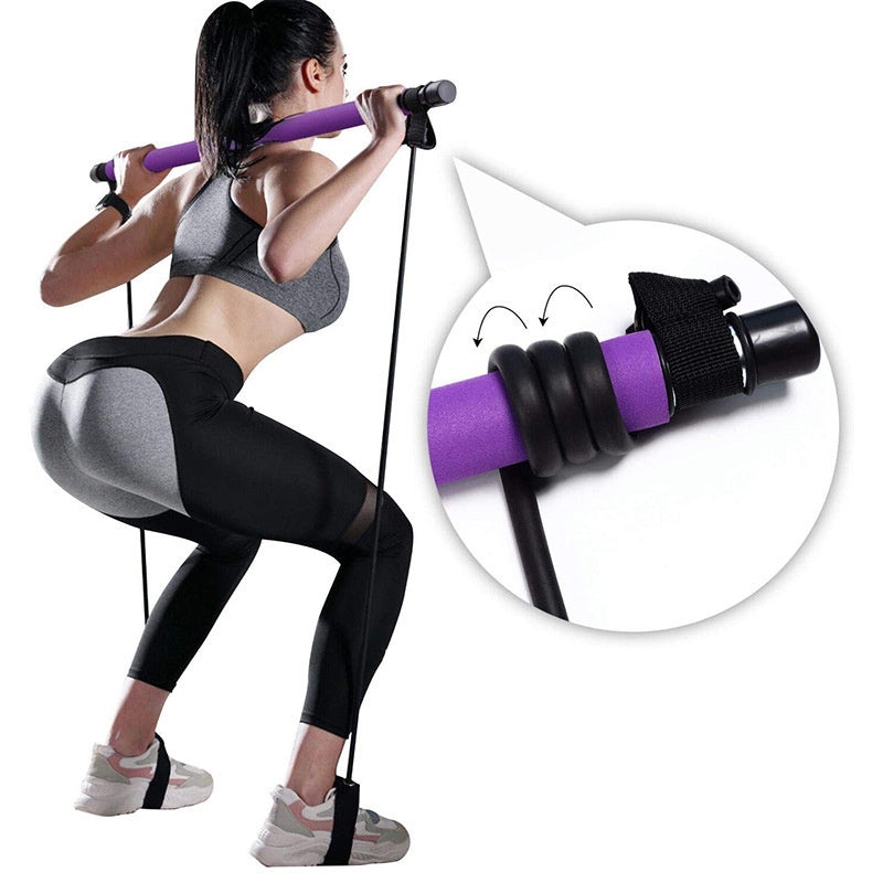 Fitness Yoga Pilates Bar Portable Gym Accessories