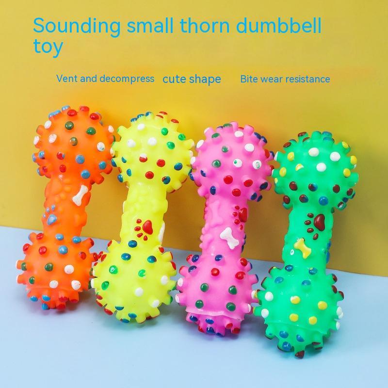 Dog Sound Grinding Dumbbell Toy