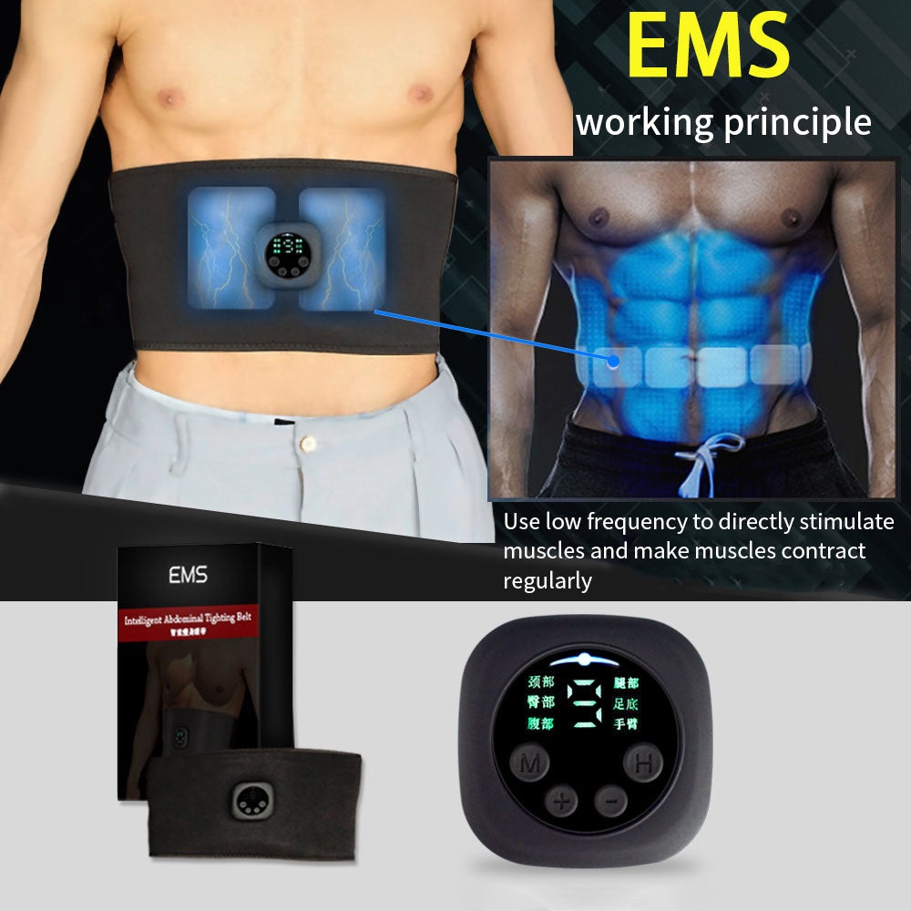 Smart Digital Display Fitness EMS Belt Abdominal Instrument Boxed Abdominal Muscle Trainer