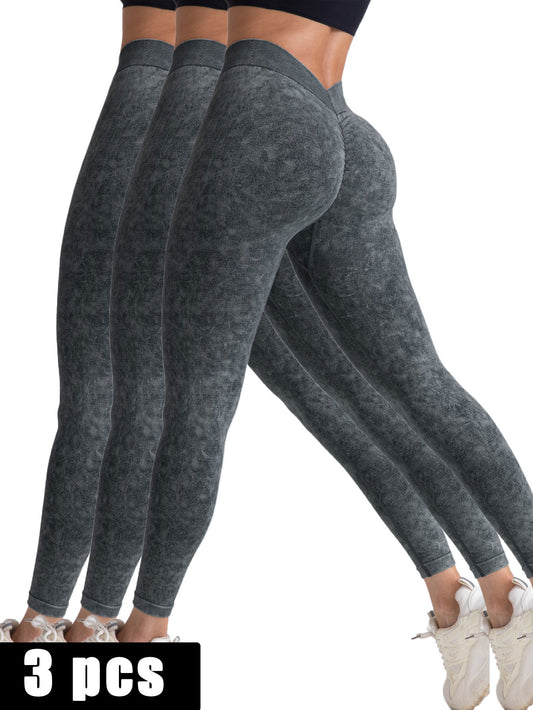 V-Back Scrunch Butt Workout Leggings