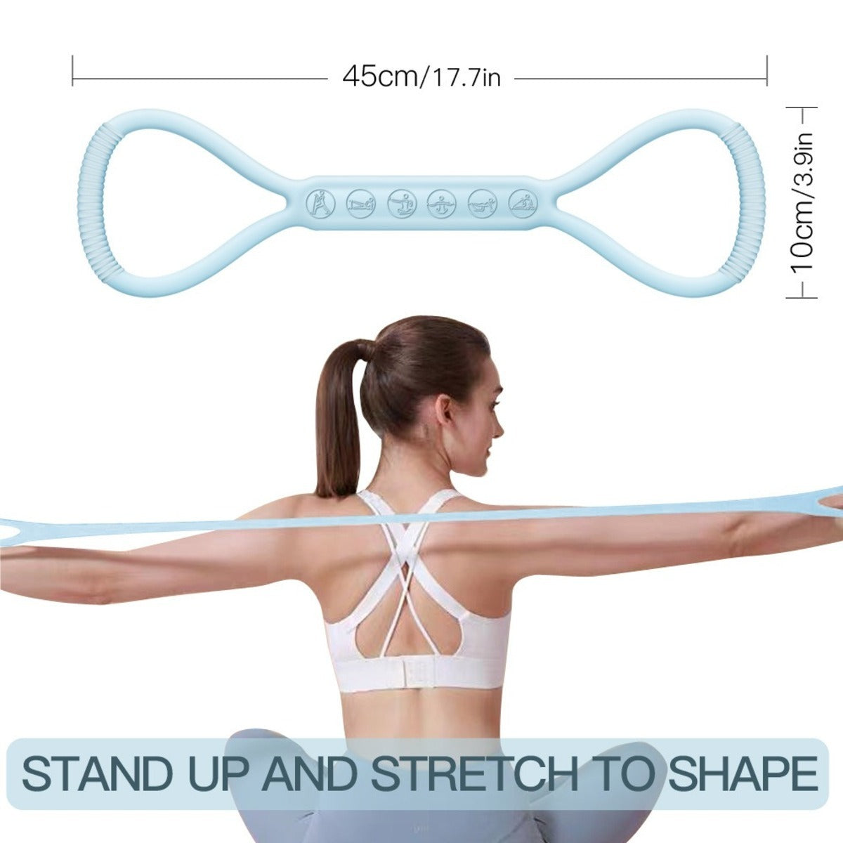 8-character Puller, 8-character Silicone Yoga Auxiliary Home Elastic Band